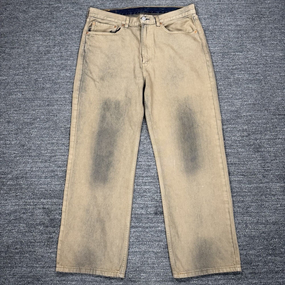 Levis 565 Loose Straight Jeans 34X30 Hyperspace Relaxed Denim Grunge Workwear